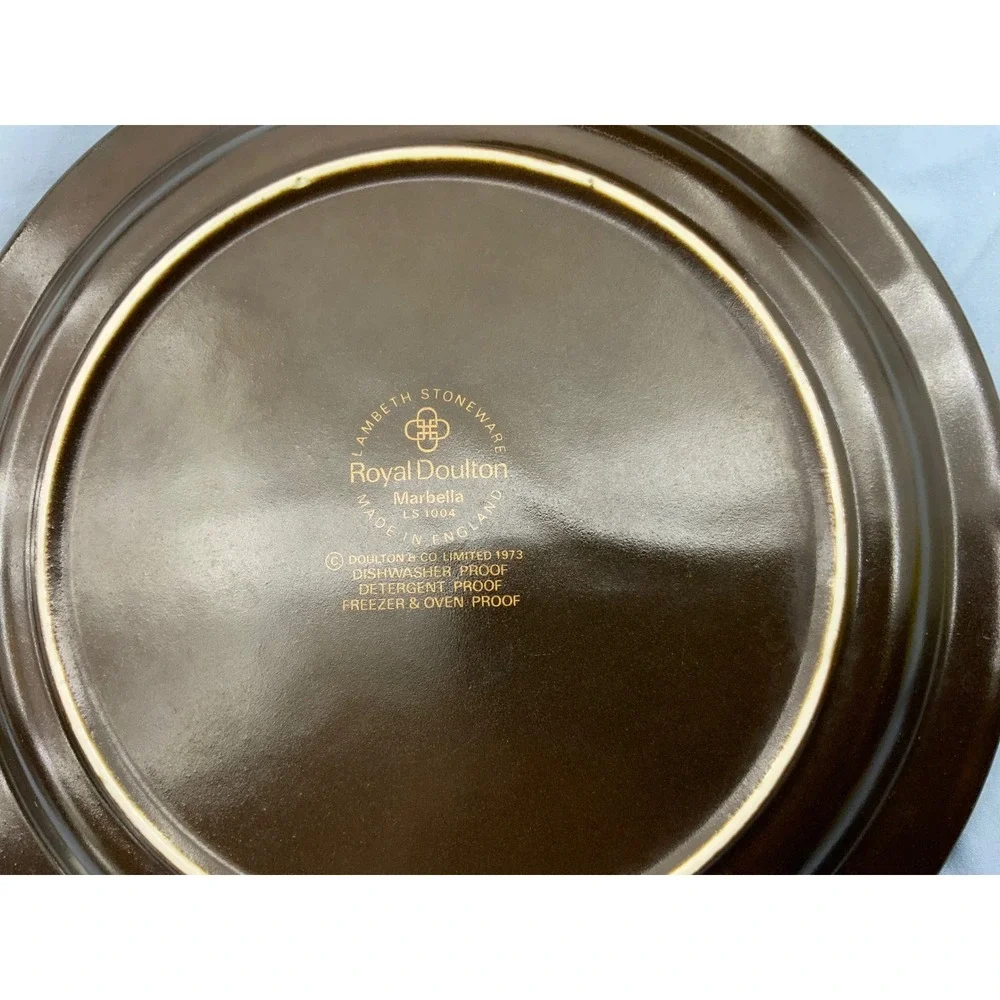 Royal Doulton Marbella LS1004 Lambeth Stoneware‎ Bowl and Plates Set 3pc 1973
